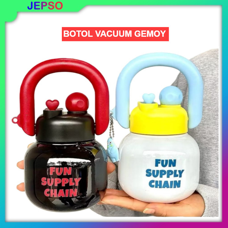 Botol vacuum gemoy / Botol Minum Anak 800ml / Botol minum Tritan BPA Free / Botol Minum Lovely Handl