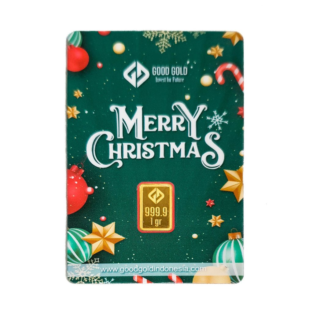 Logam Mulia Good Gold Gift Series 1 Gram Christmas Hijau