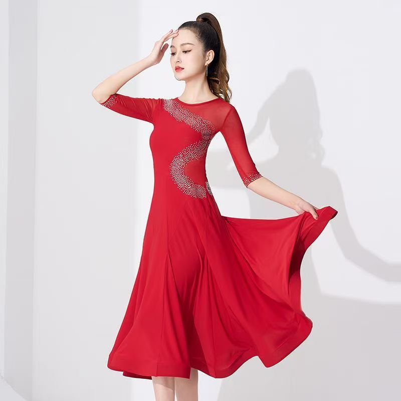Modern Dance Dress New Latin Dance Dress Performance Competition Ballroom Dance Dress Dance Skirt Hi