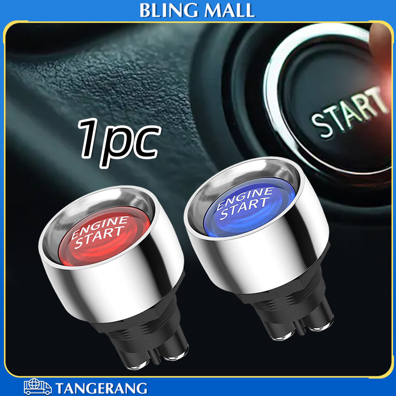 Tombol Engine Start Mobil Mudah Dipasang 50A 12V Tanpa Kunci Pivot Engine Start Bahan ABS, Kualitas 