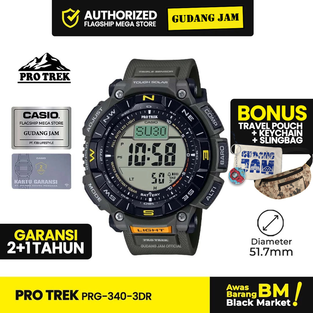 Jam Tangan Pria Pro Trek ProTrek PRG-340-3DR PRG-340 PRG340