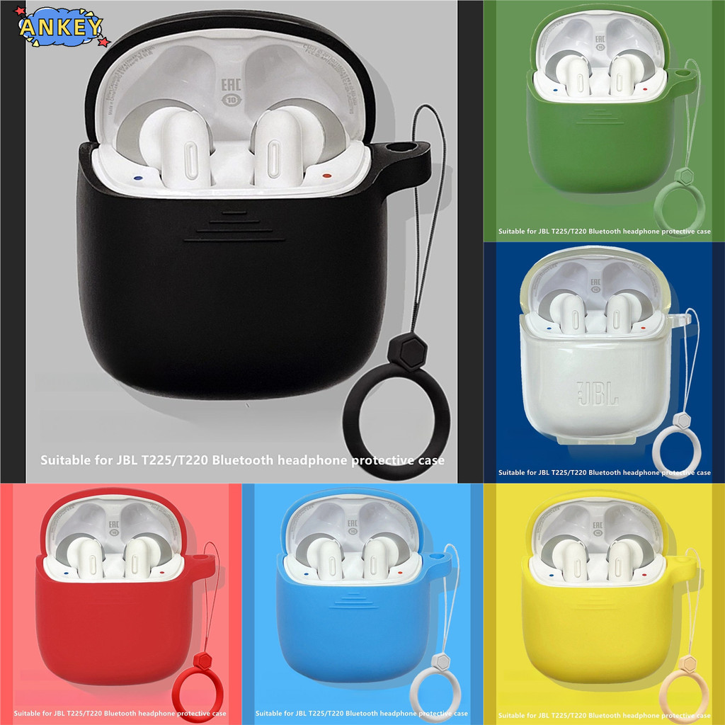 for JBL Tune 225TWS , 220TWS Case Protective Earphone Cover Ring Anti-fall Soft Silicone Wireless Bl