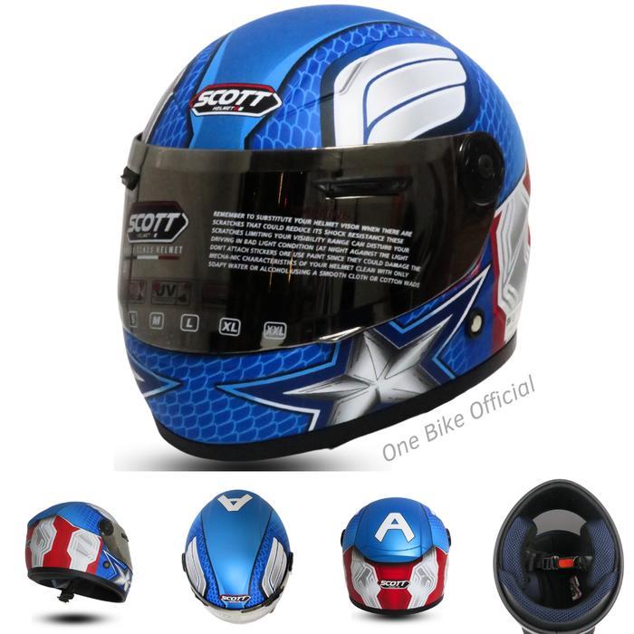 Helm Full Face Anak Scott / helm full face anak anak cowok / Helm Full Face Scott Helm Murah SNI ORI