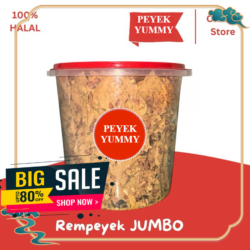 PEYEK YUMMY- Rempeyek Semua Varian (JUMBO) | Peyek Kacang | Peyek Teri Medan | Peyek Udang Rebon | P