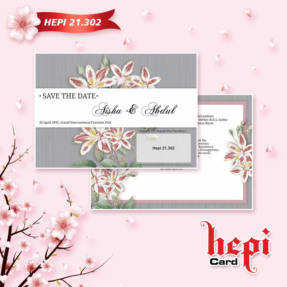 Blangko Undangan  Hepi Kode 21.302 Invitation