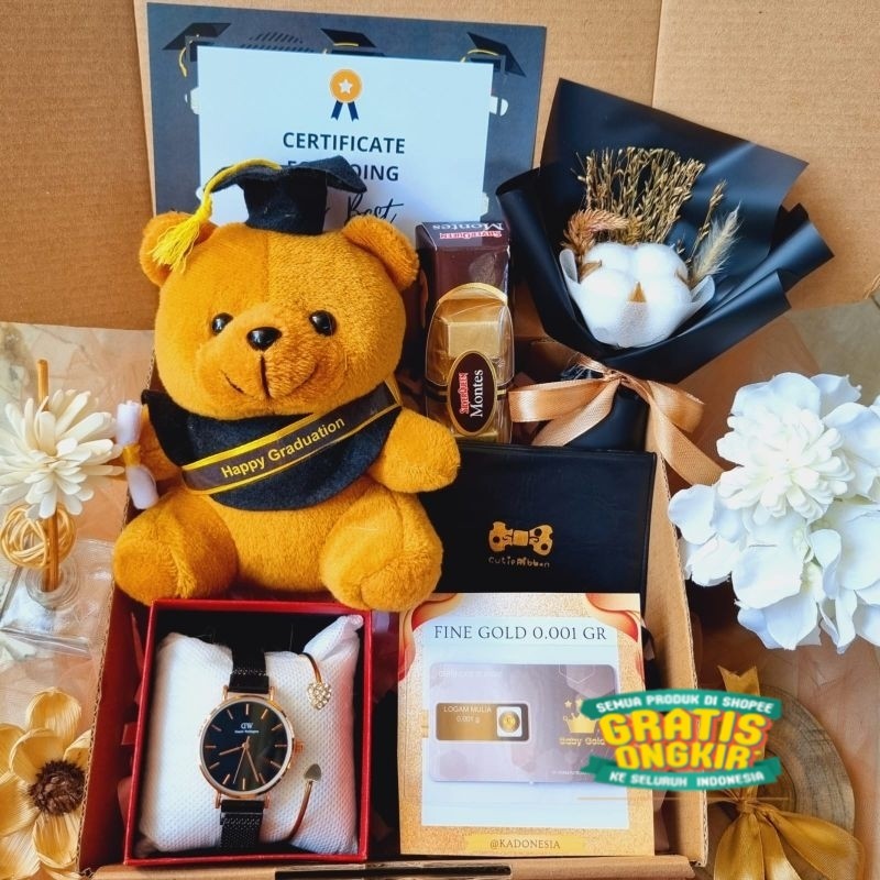 Kado Buket Wisuda / Hampers Wisuda Graduation Gift / Bingkisan Elegan Keluarga kado kantor premium