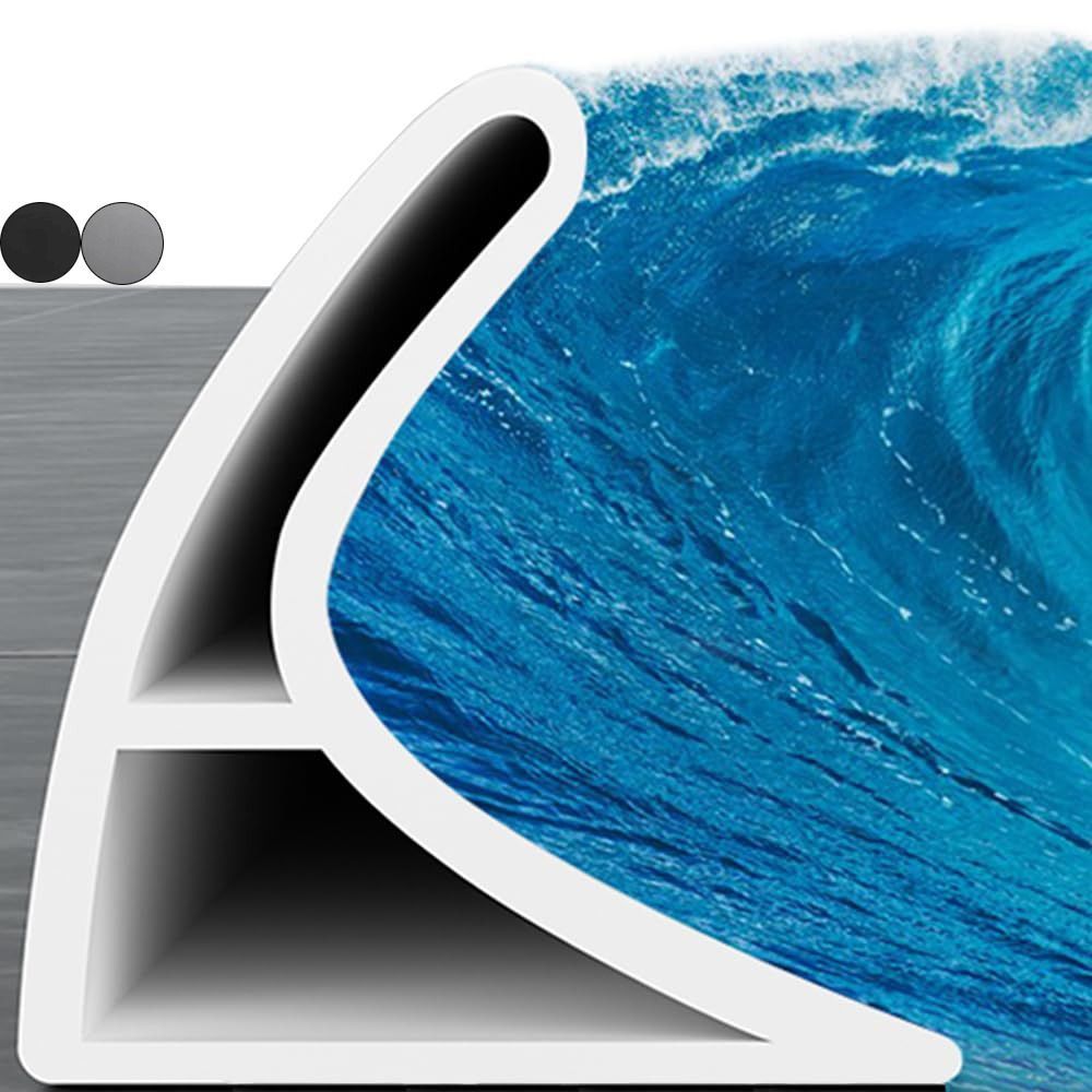 2M Collapsible Shower Water Dam Self Adhesive Silicone Shower Threshold Dry Wet Separation Flexible 