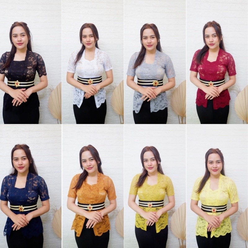 Kebaya bali brokat sofia bed lengan pendek