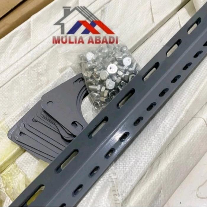 SIKU LUBANG BESI (HARGA PABRIK) 1mm Panjang 3 meter/rak besi bolong serbaguna 1mm