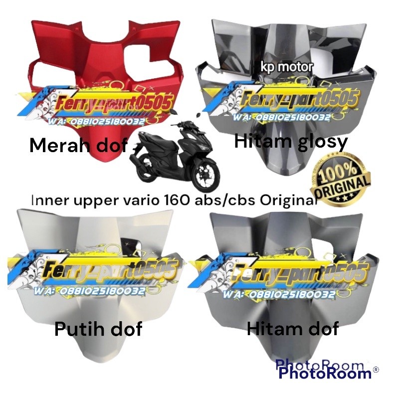 COVER INNER UPPER BLACK DOFF..NEW HONDA VARIO 160 K2S..81142 K2S N00ZD