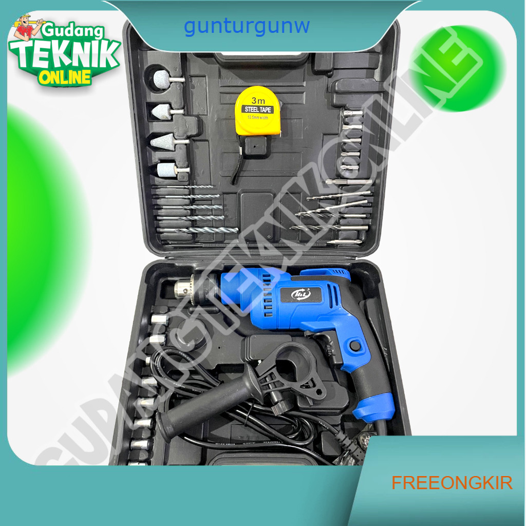 Mesin Bor LISTRIK 13mm HNL HL913 H&L HL HNL / Impact Drill Mesin Bor Tangan Kayu Besi Beton 13 mm HL