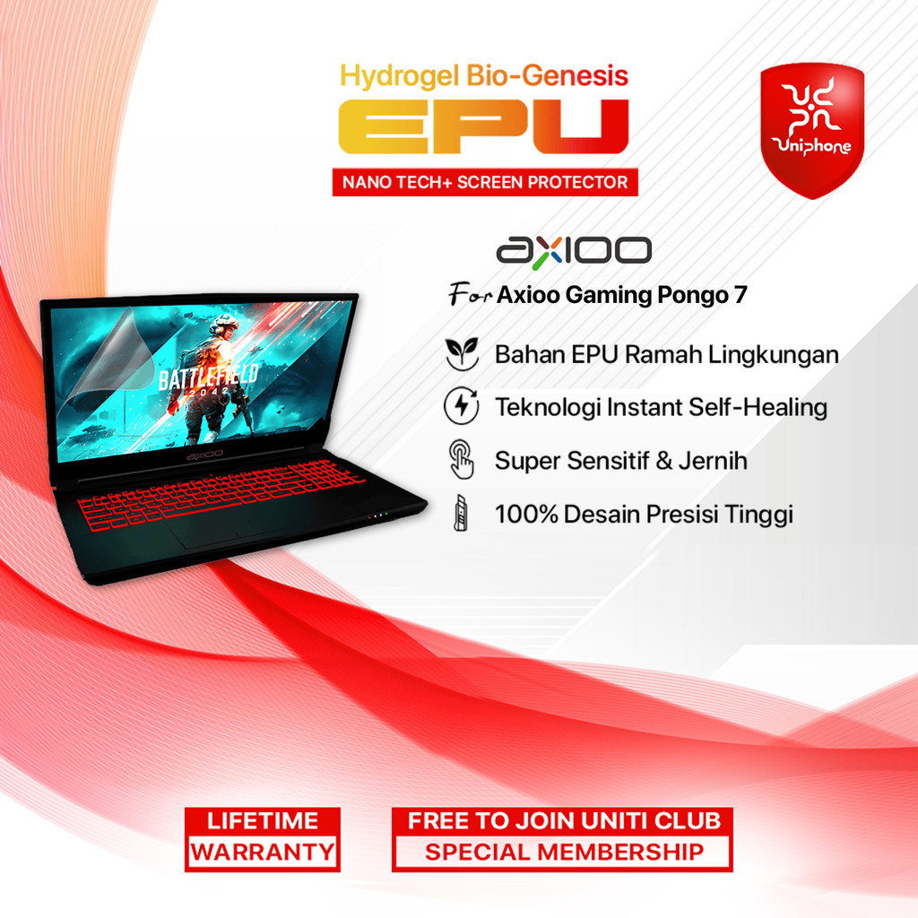 UNIPHON EPU BIO GENESIS Hydrogel for Axioo Gaming Pongo 7 Screen Guard Protector (Nanotech 100 Recyc
