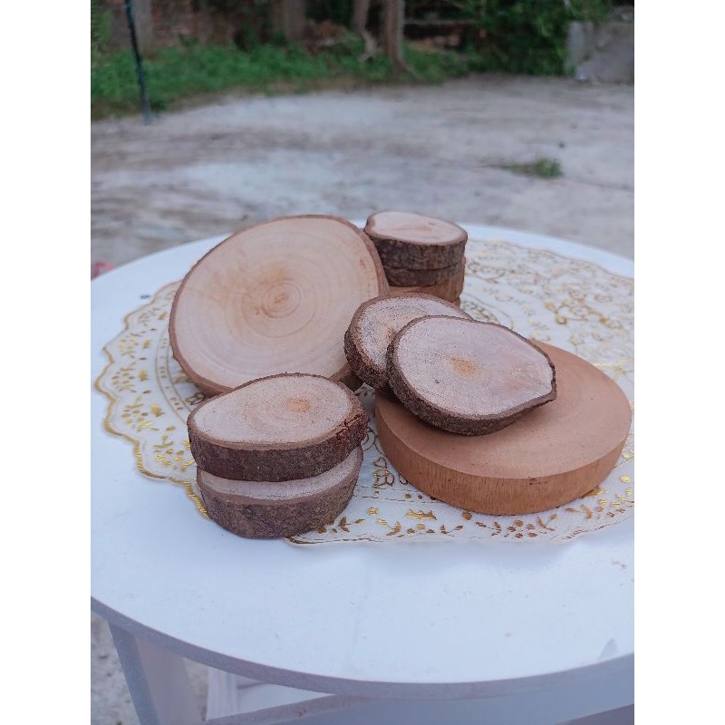 Wood Slice/Irisan Kayu/Alas Kayu Hiasan Mahar