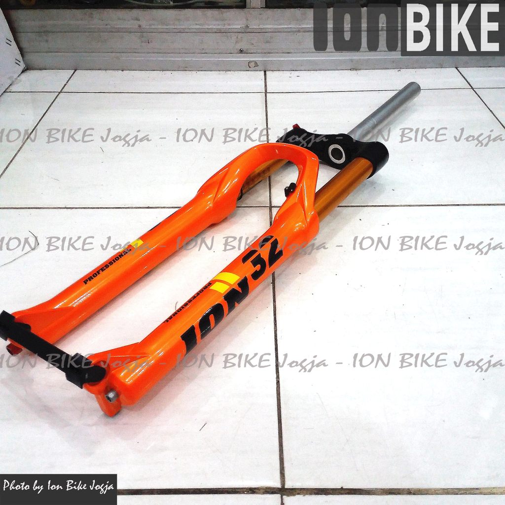 Fork Sepeda MTB 27.5 ION UD32 Orange Air Travel 120 Qr Oversize T120