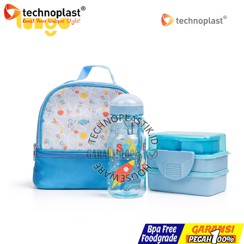 TECHNOPLAST Lunch Box Set Lungo Kids Rabitspace Soft Lunch Kit Lunch Box Set Happy