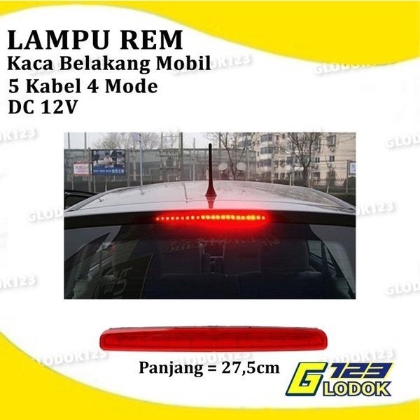 Lampu Rem Stop Belakang LED Brake Light Mobil Bis Truk Tempel Kaca H1506