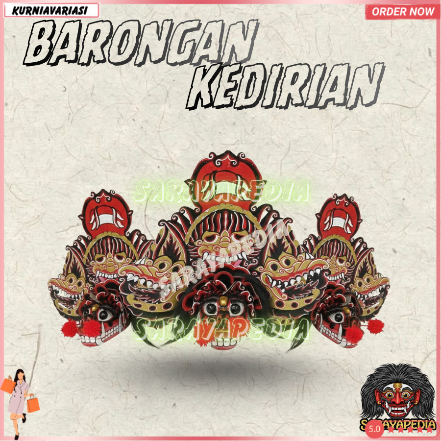 Barongan Kucingan Kedirian Ukuran 15 Barongan Pentas Premium  KNV -70