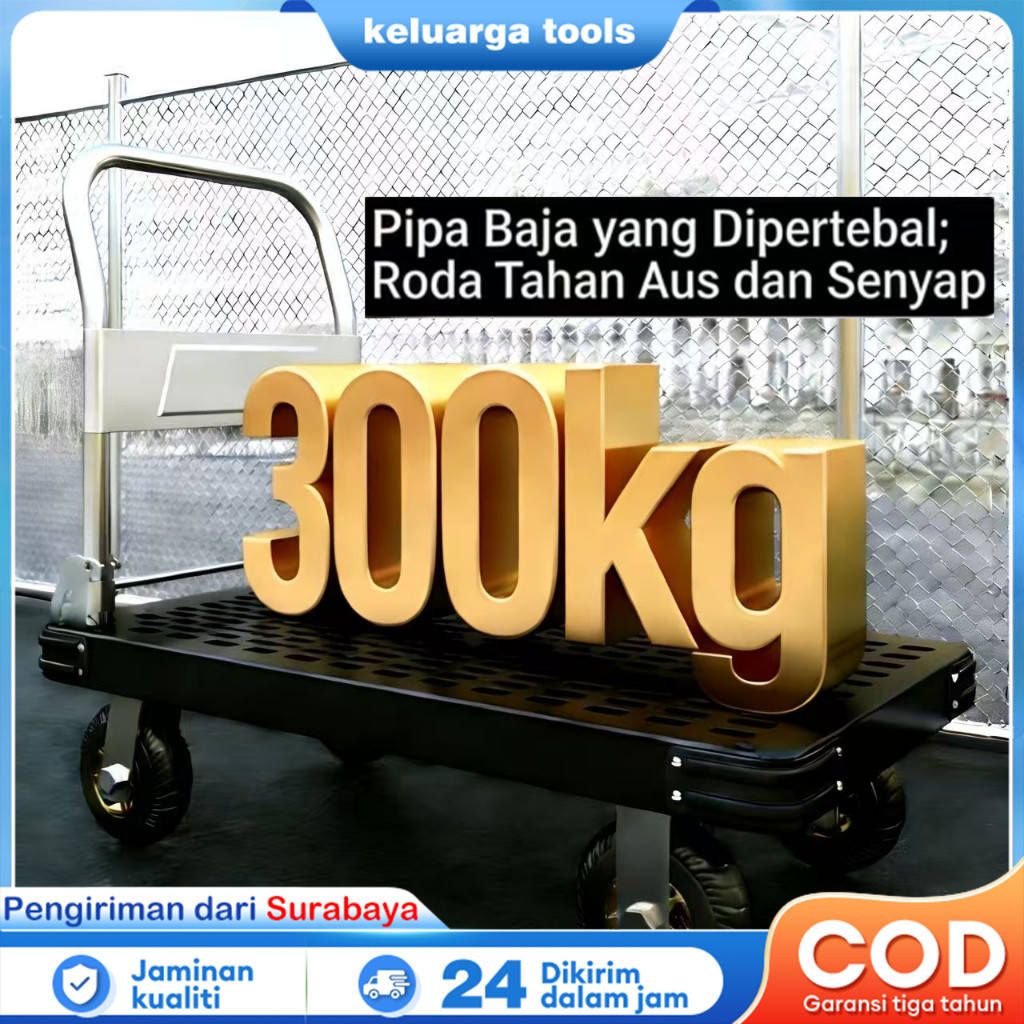 Troli Barang Reaim Folding Trolley Troli FurniturCargo Folding Trolley troli Barang Lipat Kuat Tebal