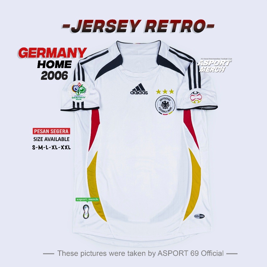 ASPORT JERSEY RETRO JERMAN 2006 HOME WORLD CUP 2006