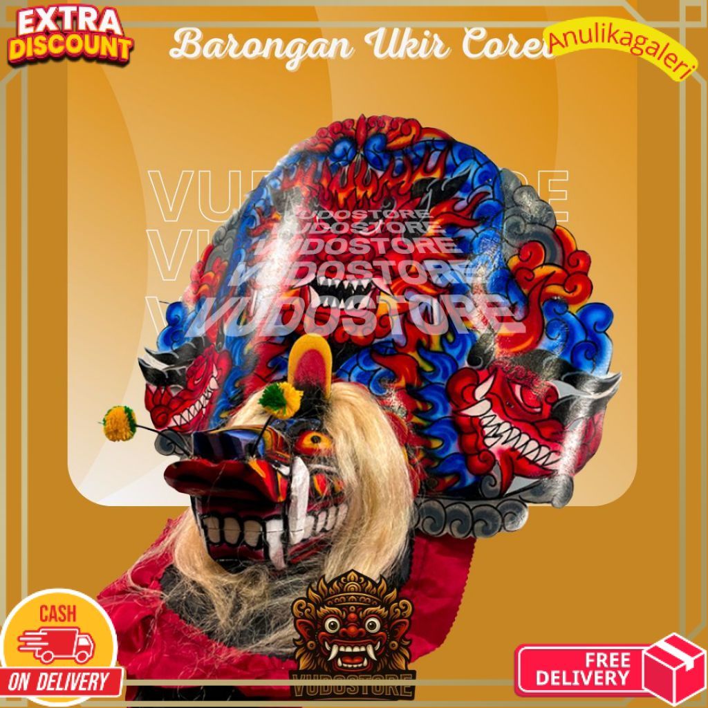 barongan ukir coret siap pentas murah meriah VR039 ff ANKG -57
