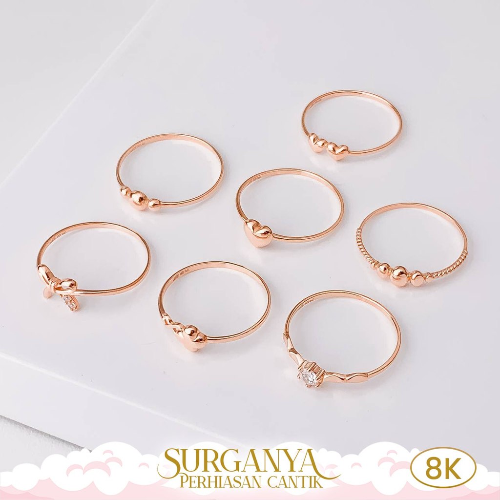 Cincin Emas Kadar 8K Model Riana Buble Macan Gold