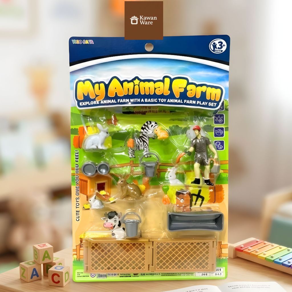 KAWANWARE - MAINAN MY ANIMAL FARM RABBIT PERKEBUNAN KELINCI SET