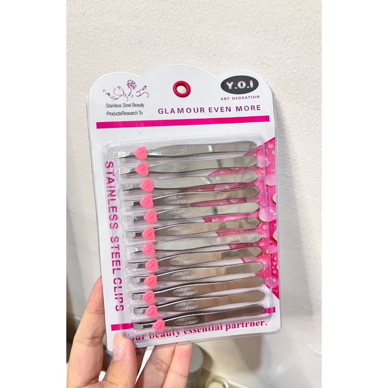(TOS)  PINSET UBAN STAINLESS / PINSET CABUT BULU / PENJEPIT BULU RAMBUT / PINSET PENJEPIT BULU KETIA