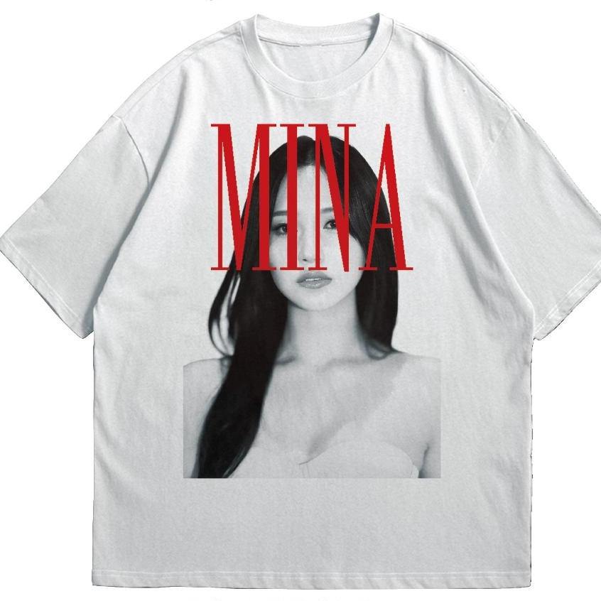 Tshirt Mina Twice Kaos Kpop Katun Combed 30s - KAOS KONSER - FANGIRL - FANBOY - MINA