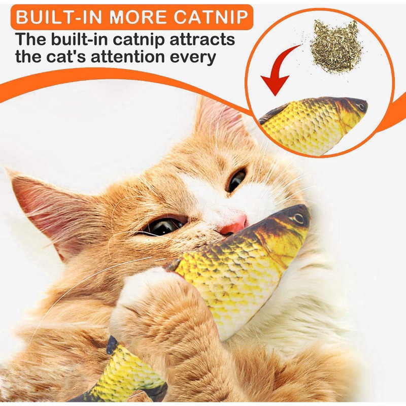 (wk acc) Mainan kucing bentuk ikan /  boneka ikan / mainan ikan / mainan hewan / boneka ikan murah