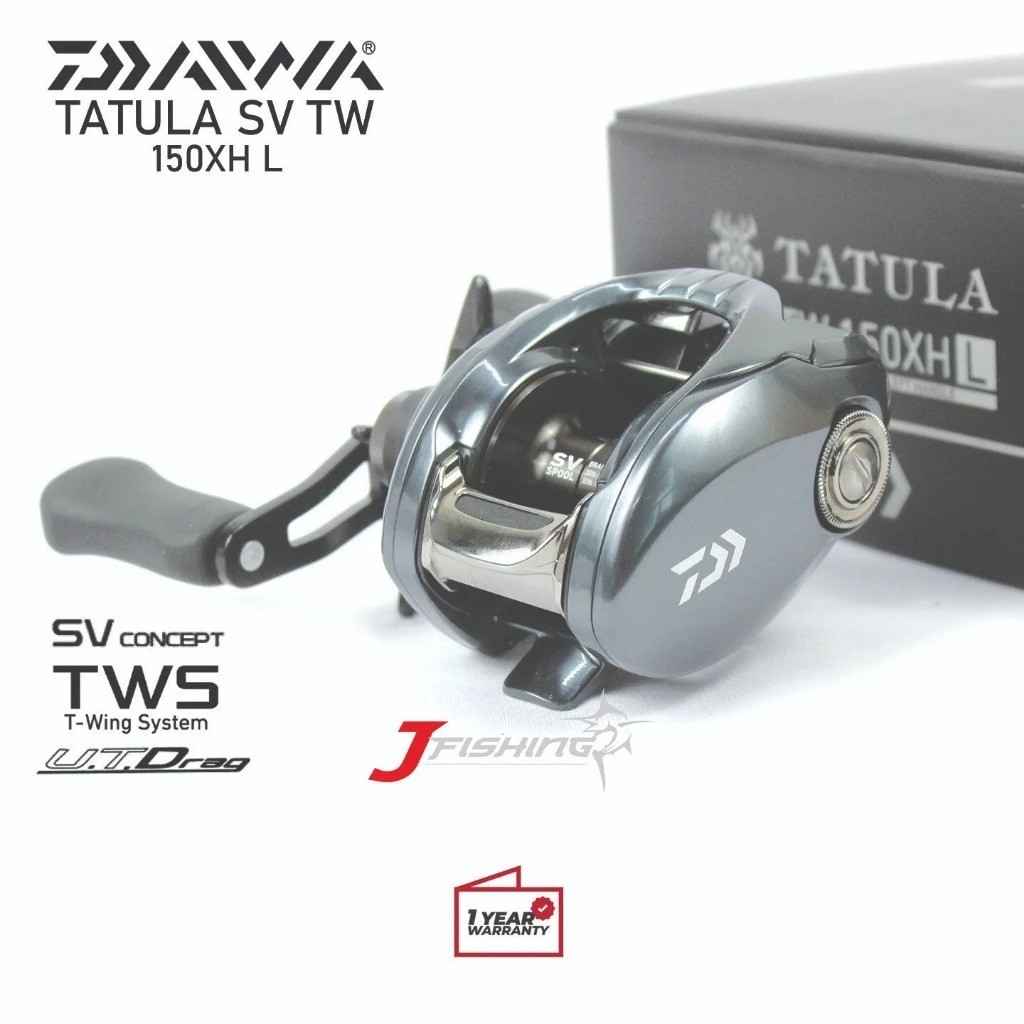 Reel BC DAIWA TATULA SV TW 24 | 150XHL | Handle Kiri | Kolam Sungai Laut | Resmi . JF