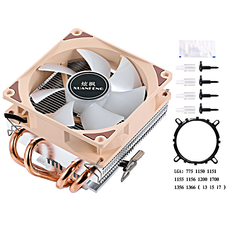 Air-cooled CPU Cooling Fan 4 Heat Pipe PC Cooler Processor Suitable For talling LGA775 115x 1200 170