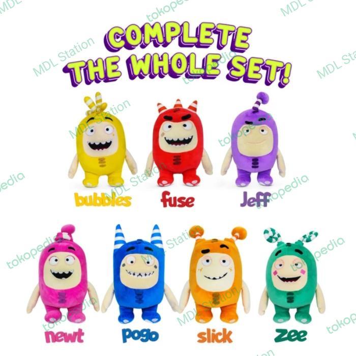 Oddbods - Plush Doll/ Boneka Karakter 30cm (Original) - Slick