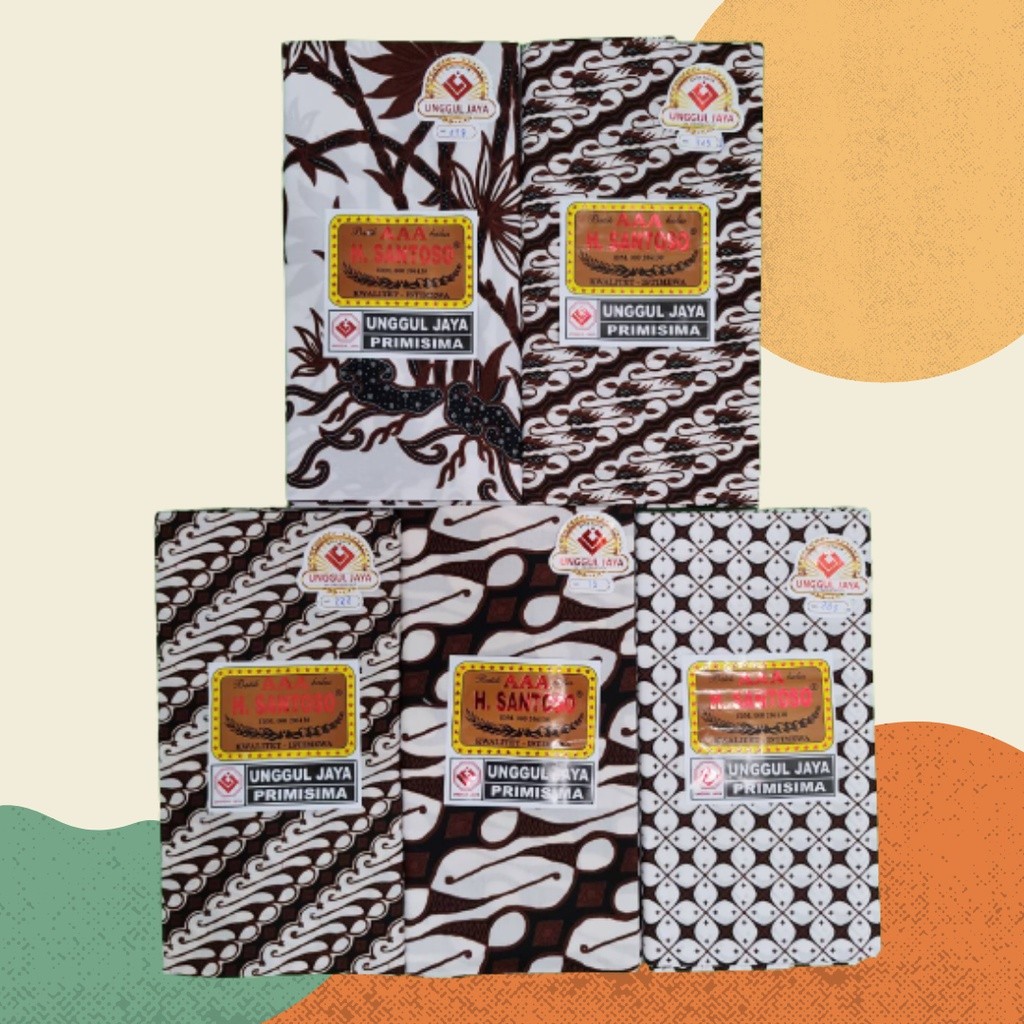 Jerry OFC - KAIN BATIK MOTIF JARIK  JARIK BATIK PUTIH PANJANG DAN HALUS BANYAK MOTIF