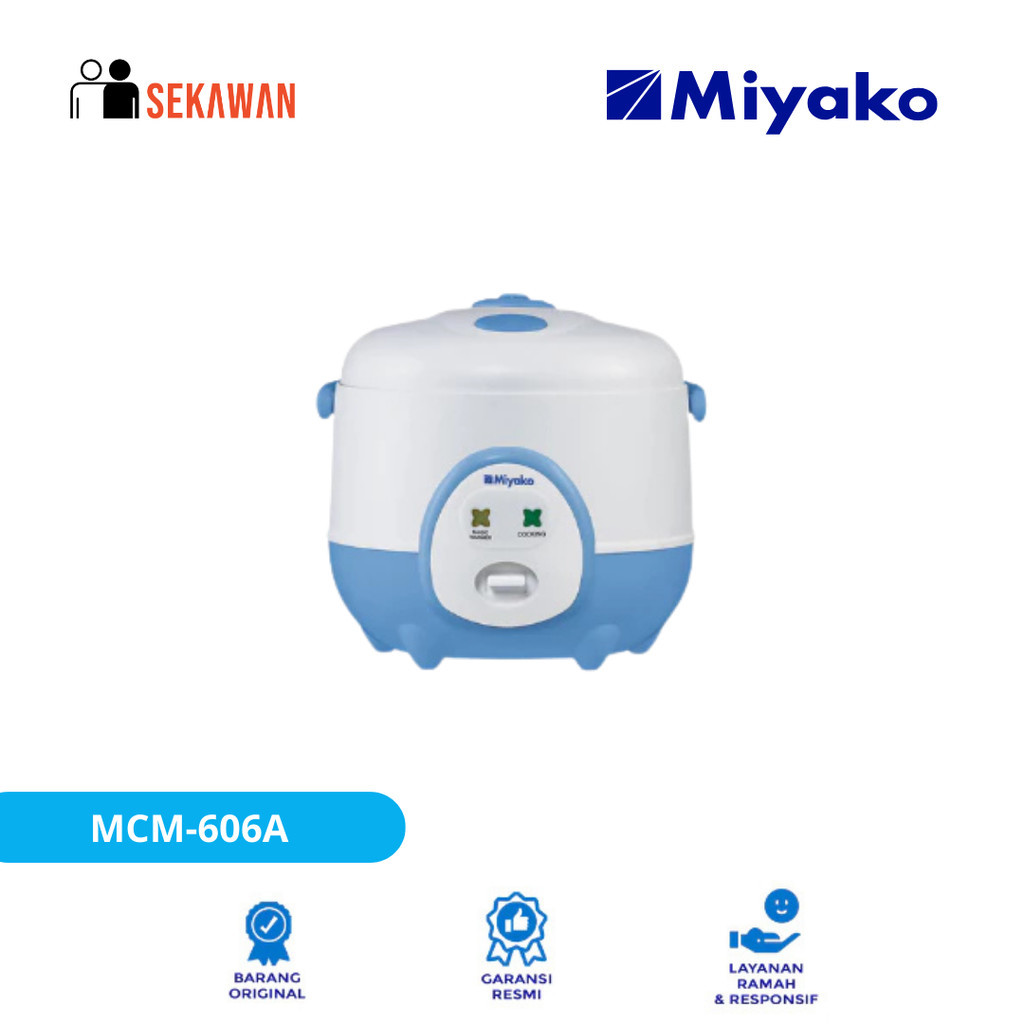 Magic Com Mini Miyako MCM606A Rice Cooker 0.6 Liter - 3in1 Magic Warmer Plus magic com