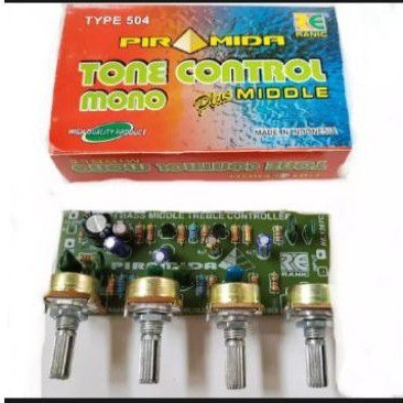 tone control mono middle type 504 bass trebble sound system audio amplifier rakitan ampli