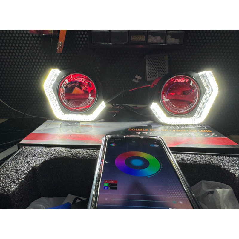 Garasi Biled Shroud Hexagonal Akrilik Crystal 2,5 Inch Cover Biled Headlamp