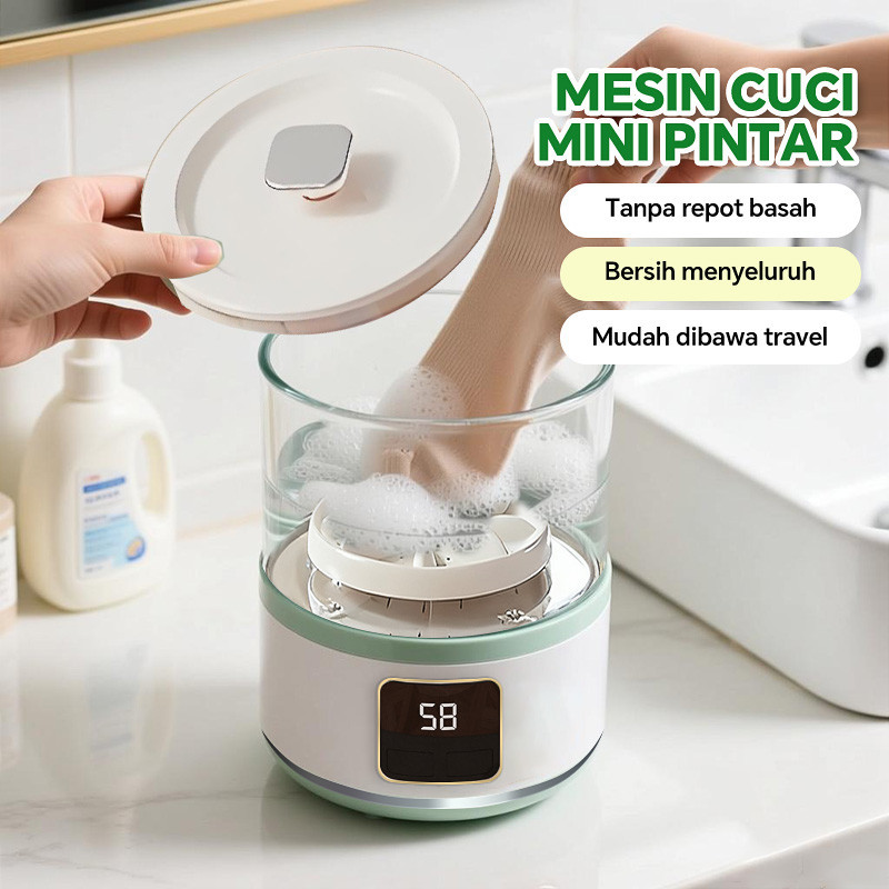 Giaudio Mesin Cuci Mini Celana Dalam Kaos Kaki Mesin Cuci Portabel Mini Washing Machine 1L