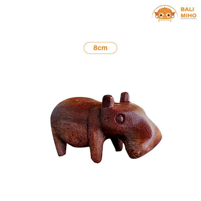 PATUNG KUDA NIL KAYU/PATUNG KUDA NIL/PATUNG UNIK/PATUNG KAYU LUCU - 8 cm