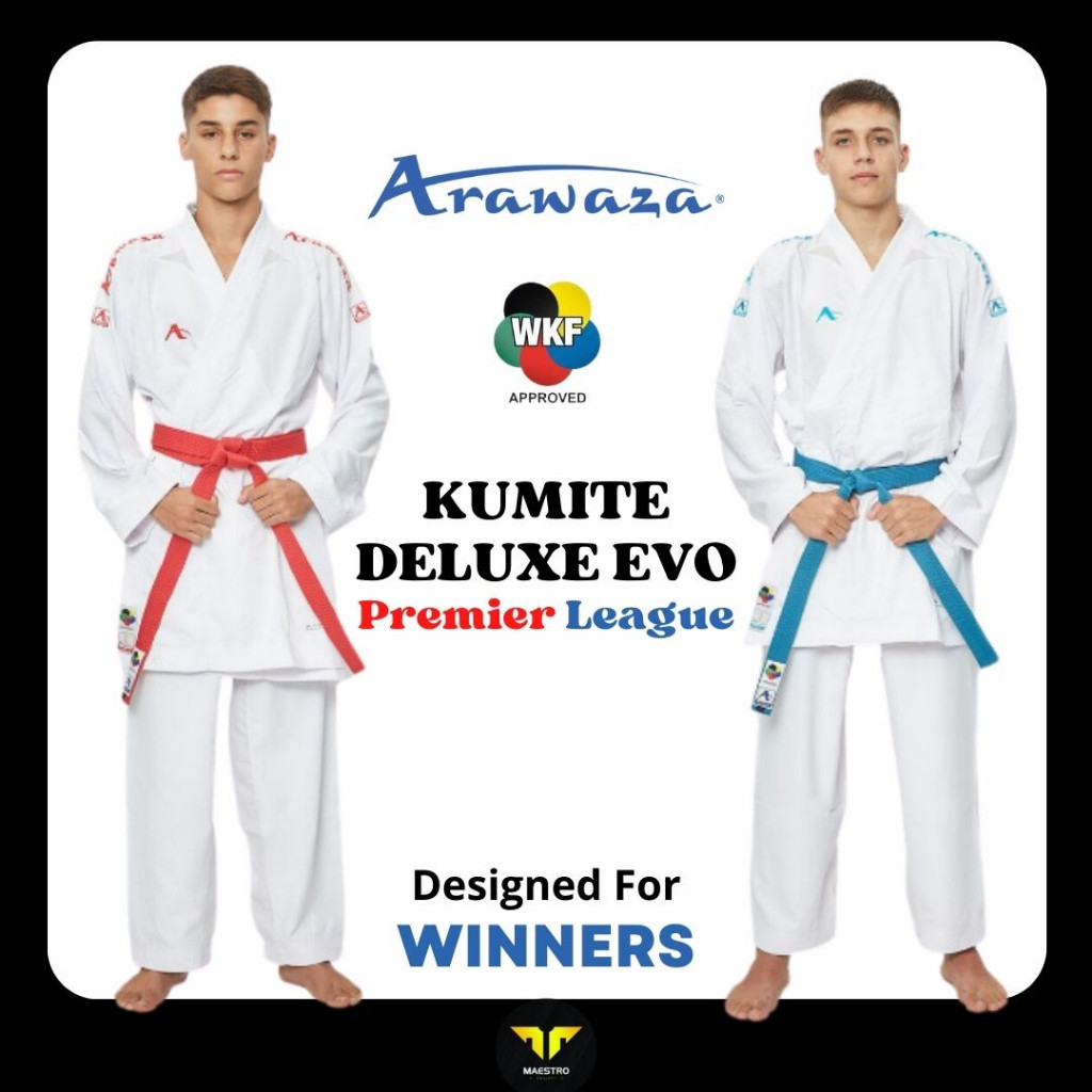 ARAWAZA DELUXE EVO "Premier League" (Seragam Karate) - KUMITE - WKF Approved