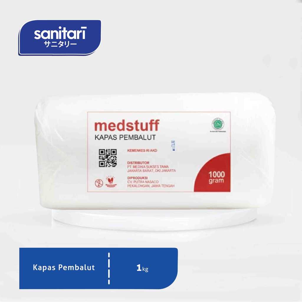Kapas Pembalut Medstuff 1kg Kapas Putih 1kg Medstuff Kapas Medstuff Pembalut Luka