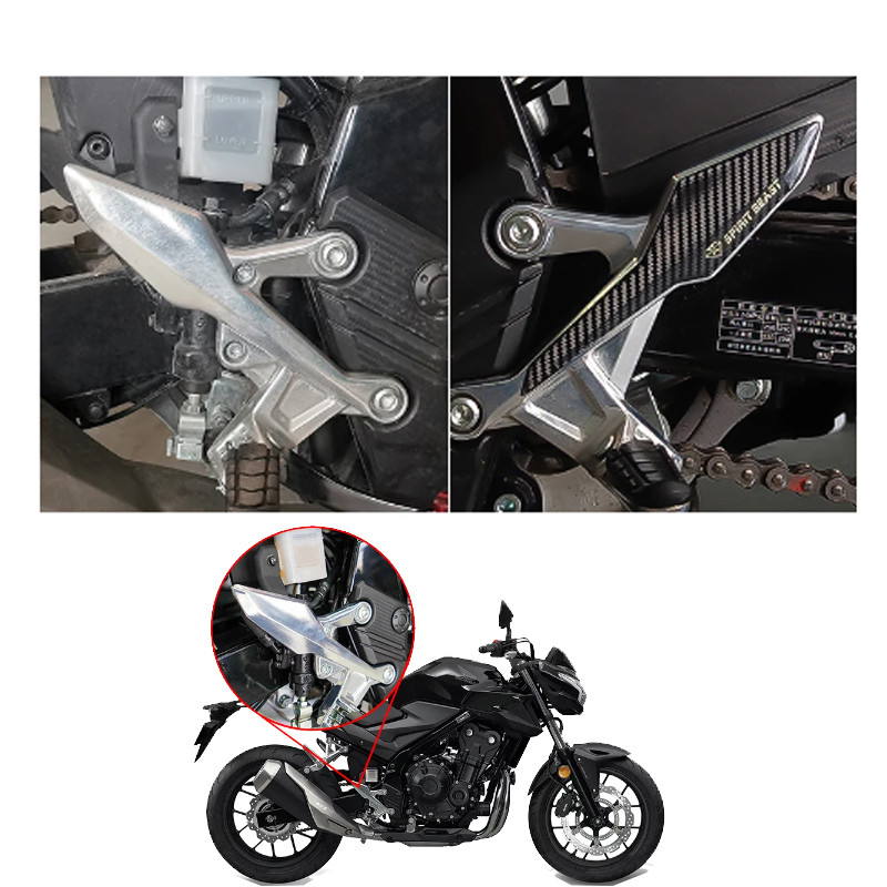 Motorcycle 5D Epoxy side foot stand stickers car frame carbon fiber Protector Sticker for Honda CBR5