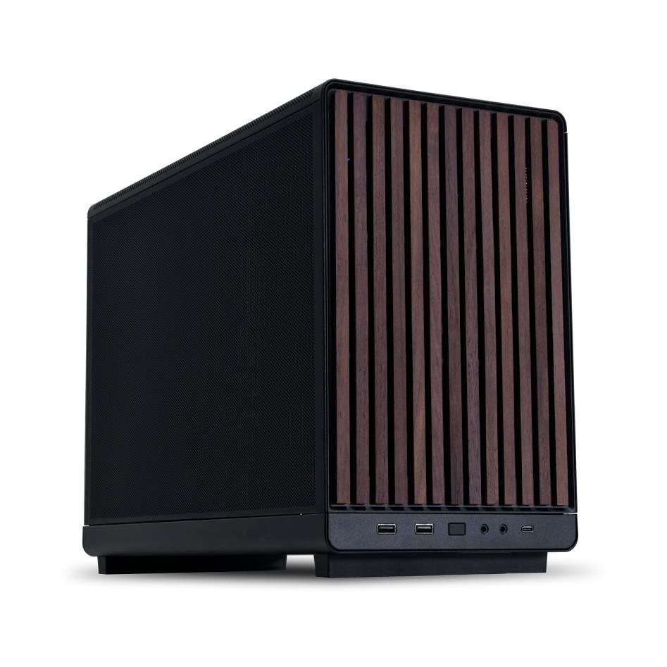 Lian Li A3 mATX Wood Edition | PC Case Steel Mesh Panels With Sophisticated Black Walnut Trim