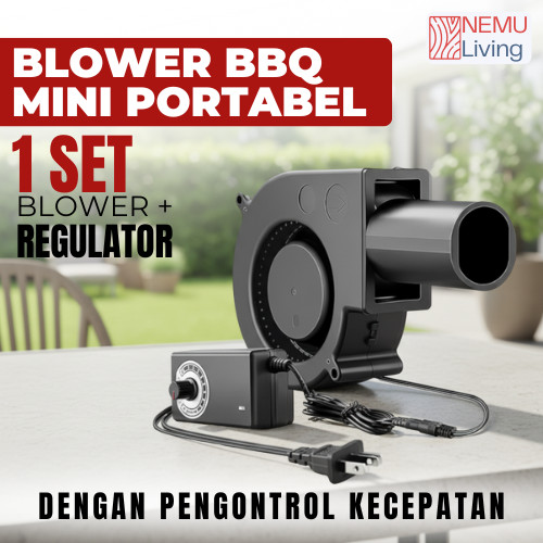 Kipas Blower Mini BBQ Dengan Pengontrol Kecepatan Blower Portable Blower Fan Kipas Keong Kipas Sate