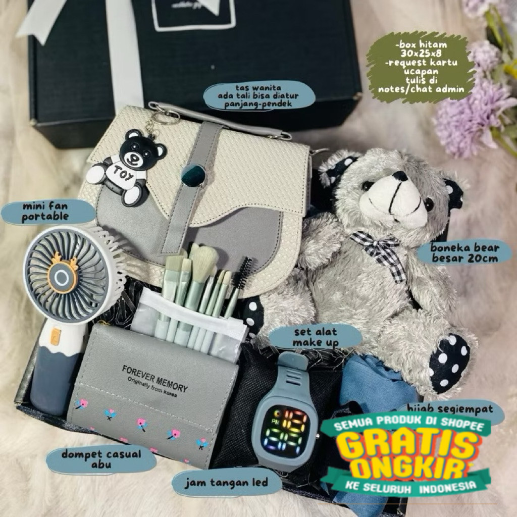 [READY] GIFTBOX HAMPERS KADO HADIAH ULANG TAHUN CEWEK WISUDA GRADUATION / Bingkisan Elegan Keluarga 
