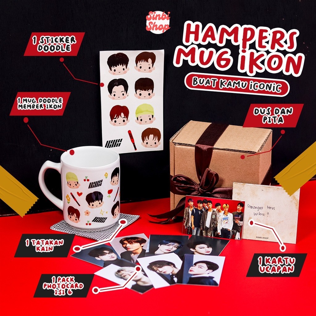 Hampers Mug Ikon | Giftbox Kpop | Hampers Kpopers | Gift  Souvenir Hadiah Kado Ulang Tahun Wisuda An