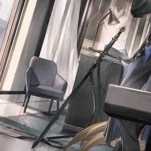 mainan pedang kayu Karakter Mlynar Nearl dari game Arknights