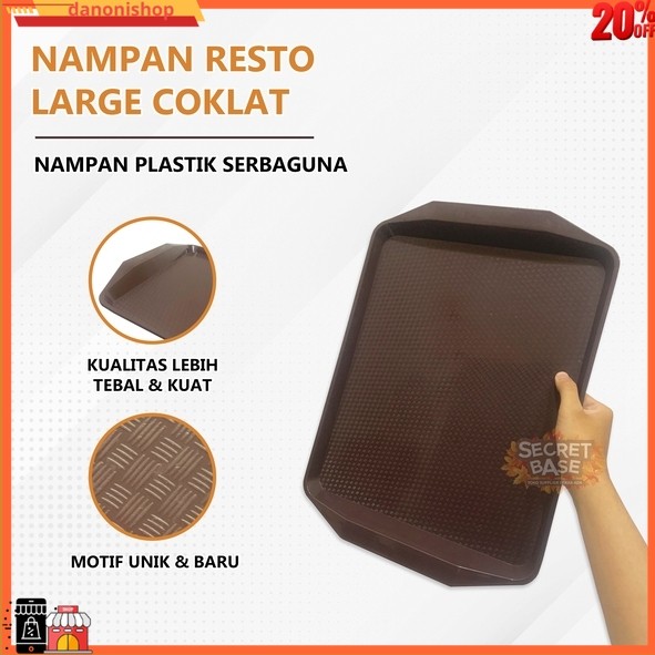 NEW NAMPAN RESTO - Baki / Nampan Aesthetic Plastik / Food Tray Nampan Besar DNS