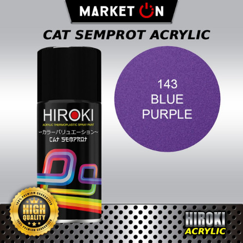 Cat HIROKI Metallic 143 Blue Purple Cat Semprot Akrilik Warna Biru Ungu Khusus Velg & Aksesoris jepa
