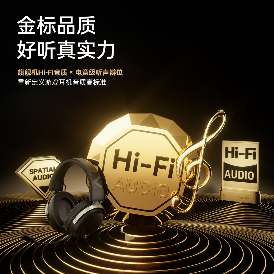 ATK Neptune N9 Over-Ear Gaming Headphones with 4 Modes Long Battery Life Noise Cancelling – Birthday