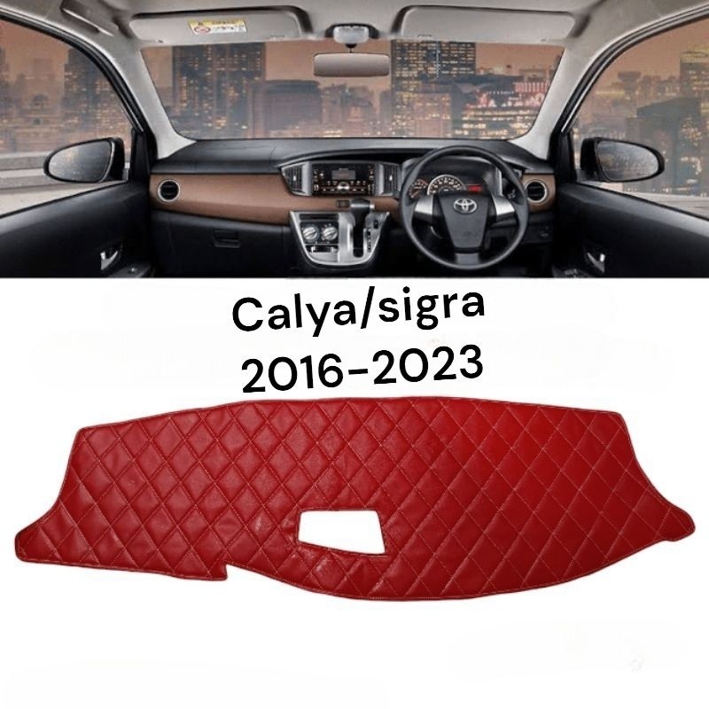 Cover Alas Dashboard Mobil Toyota Calya Daihatsu Sigra Pelindung Dasbor Kulit Interior Variasi